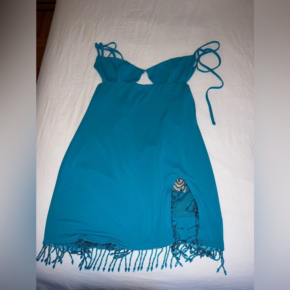 NWT Meshki Fringe Mini Dress